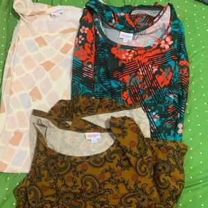Lot of 3 LuLa Roe dresses. Excellent condition.